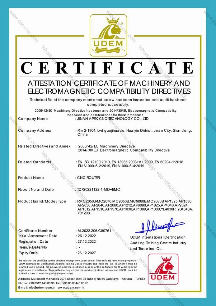 cnc machines for the home hobbyist CE Certificate